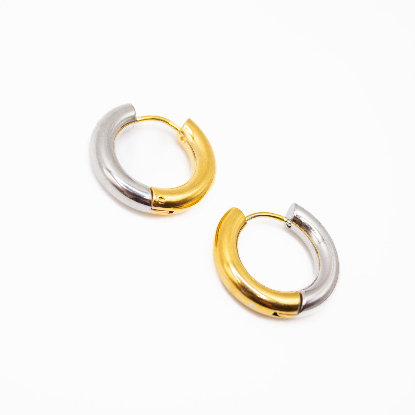 Gold Silver Hoops